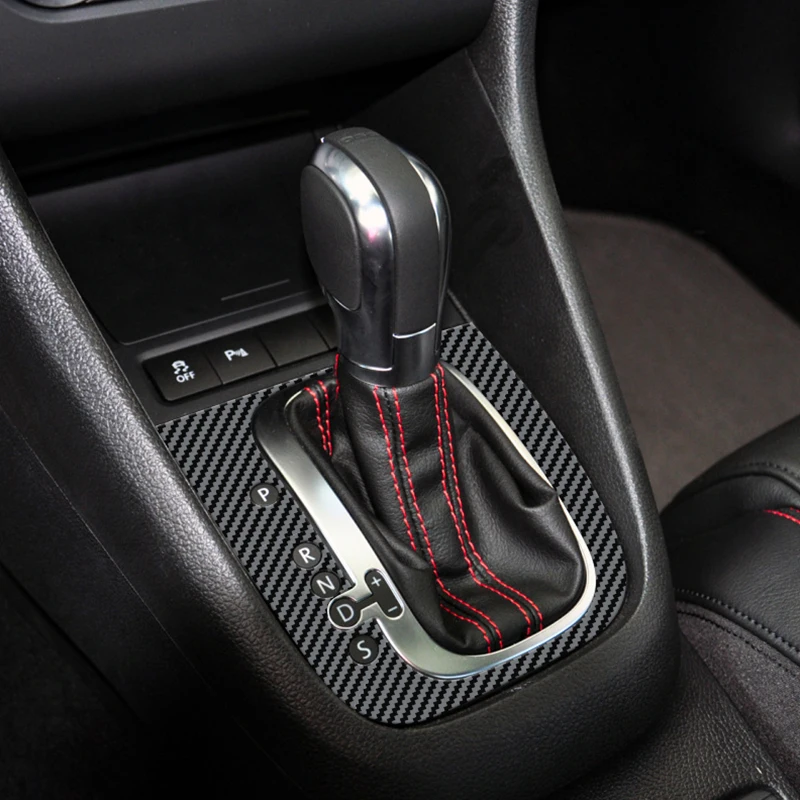 Car Badge Sticker Carbon Fiber Car Interior Gear Panel Trim Suitable For Volkswagen Golf 6 MK6 GTI GTD R TSI 2008-2012 car sticker