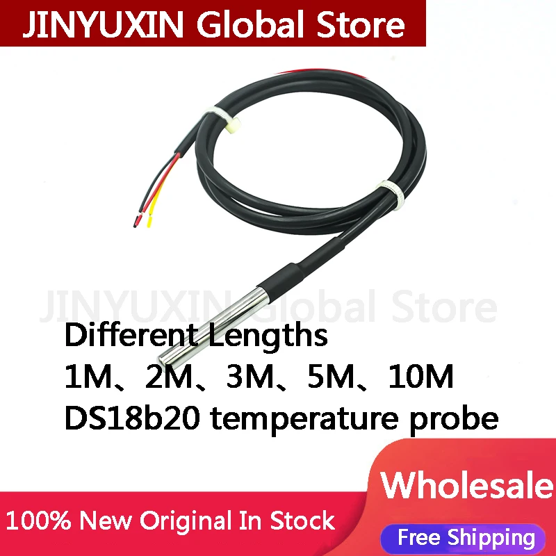 Stainless steel encapsulated waterproof DS18b20 temperature probe ...