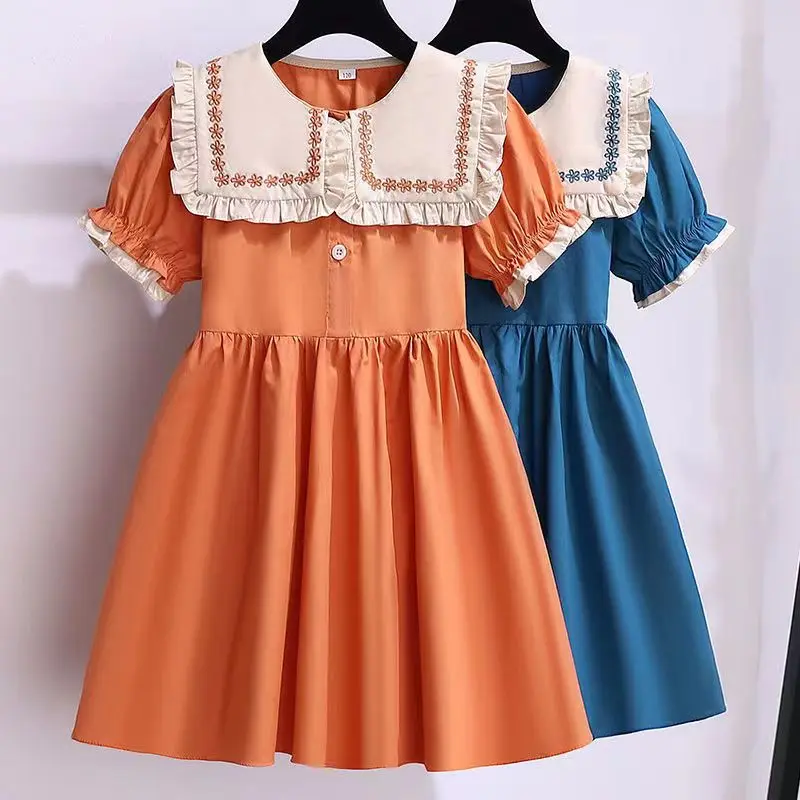 

Fashion Summer 2023 Girls Cute Dress Party Kids School Dresses Costumes Children Princess Clothes Teen Vestidos 4 6 8 10 12 Year