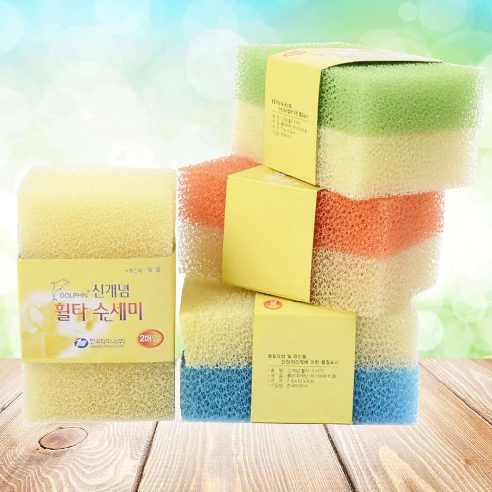 

Simulation Loofah Scouring Pad Kitchen Dishwashing Sponge Cleaning Pad Sponge Paddish Scrubber Pads (Random Color)