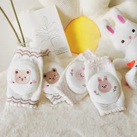 1 Pair Cotton Baby Knee Pads Cute Cartoon Crawling Protector Kids Kneecaps Children Mesh Kneepad Baby Anti-slip Safe Leg Warmer 3