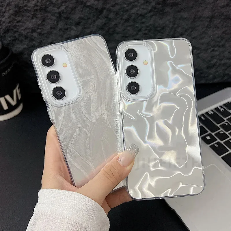 Laser Matte Case Hard PC Phone Cover For Samsung Galaxy S25 S22 S24 Ultra S21 S23 S24 FE A55 A15 A16 A35 A25 A53 A56 5G