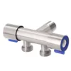 Double Handle Stainless Steel Faucet Cold Water Bathroom Washing Machine Toilet Bidet Faucet Sprayer Shower Self Cleaning 1