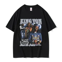 Rapper K-King Von Graphic T Shirt Men's Hip Hop Gothic Fashion Short Sleeve T-shirts Oversized Cotton T-shirt Streetwear 80312 1