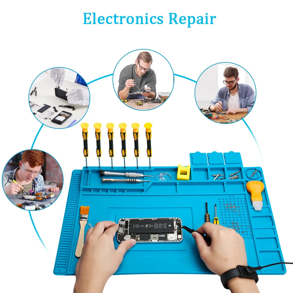 ESD Heat Insulation Working Mat Heat-resistant BGA Soldering Station Repair Insulation Pad Insulator Pad Maintenance Platform