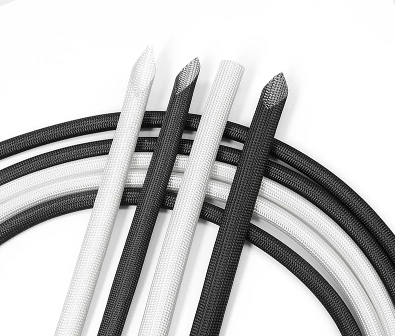 Fiberglass Sleeving 5/10M ID 1mm ~ 30 mm Braided Fiberglass Sleeve 600 Deg.C High Temperature Chemical Glass Fiber Tube