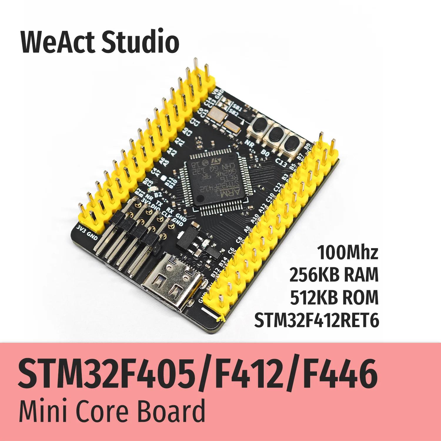 WeAct STM32F405RGT6 STM32F412RET6 STM32F446RET6 STM32F405 STM32F412 STM32F446 STM32F4 STM32 Core Board Demo Board Micropython 4