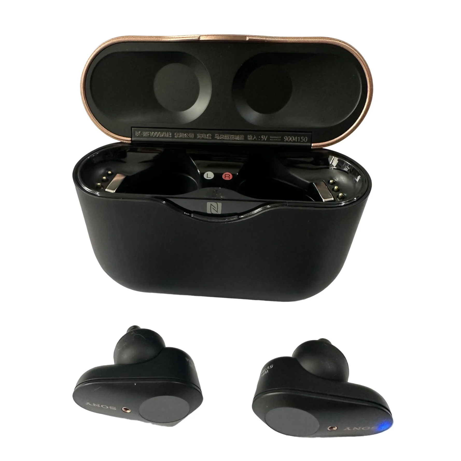 

A Whole Set for Sony WF-1000XM3 Noise Canceling Truly Wireless Earbuds Headset/Headphones,1000mAh Battery Cover, Black White Box