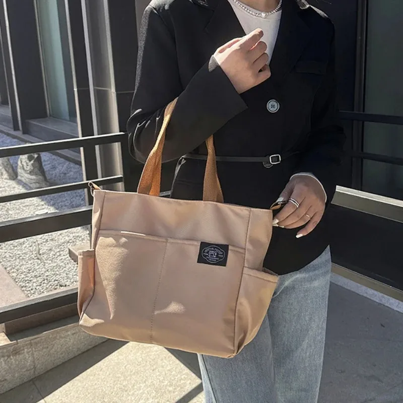 Oxford Fabric Waterproof Laptop Bag, Large Capacity Handbag Crossbody Bag, Fashion Multi Pocket Tote Bag, Campus Student Bag