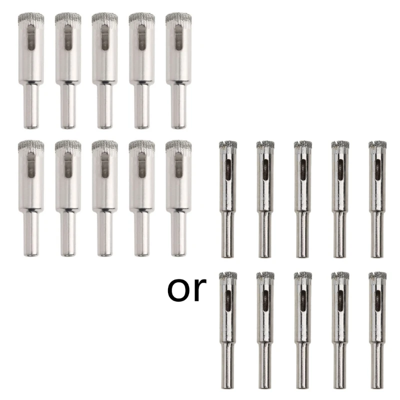 

10Pcs 12mm Diamond Coated Drill Bits Hole Saw Glass Tile Ceramic Marble