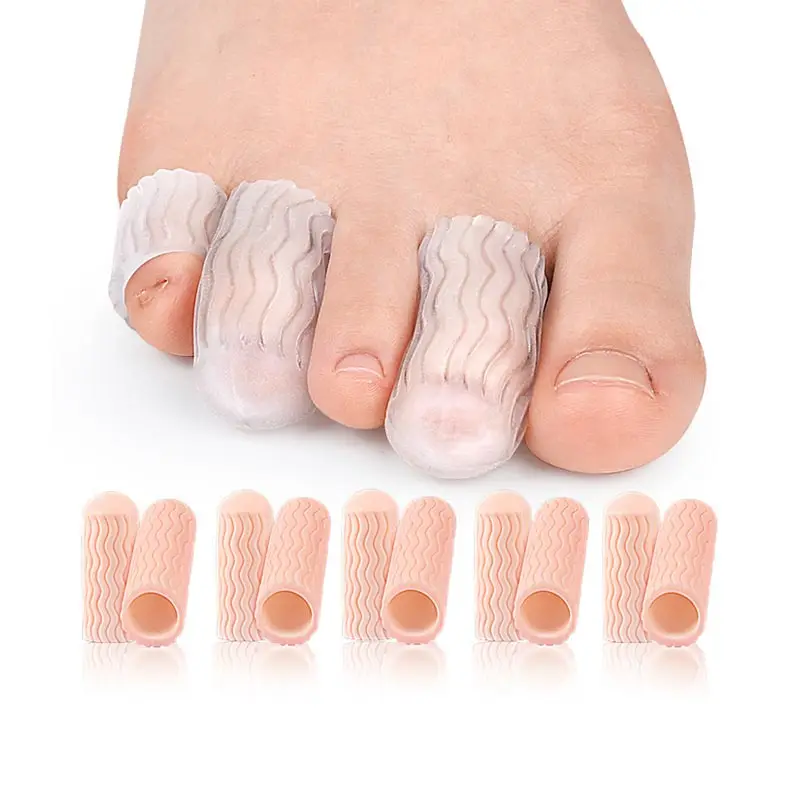 

10PCS Gel Toe Tubes For Absorb Pressure & Friction Protects Corns Ingrown Nails Sore Spots Soft Gel Toe Caps Protectors