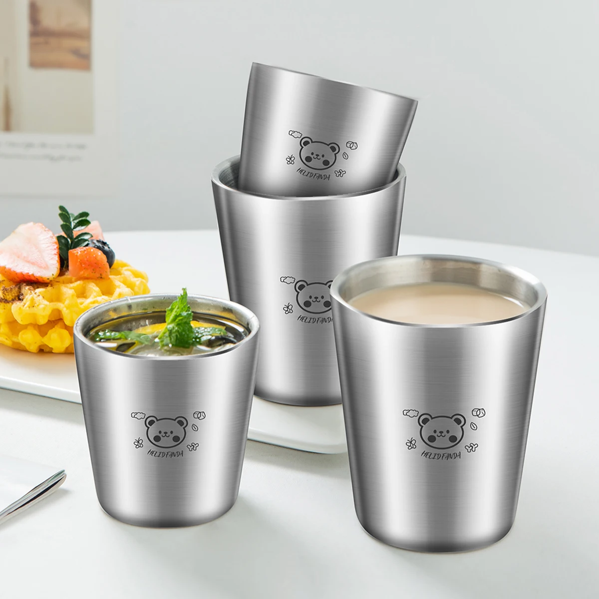 WORTHBUY-Tumbler-With-Scale-Stainless-Steel-Double-Layer-Kid-Milk-Cups ...