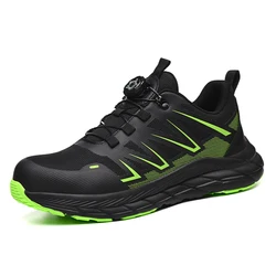 Men's Steel Toe Indestructible Safety Sneakers - Anti - Smash, Anti - Puncture Tactical Work Boots - 45 (Z201 - green)
