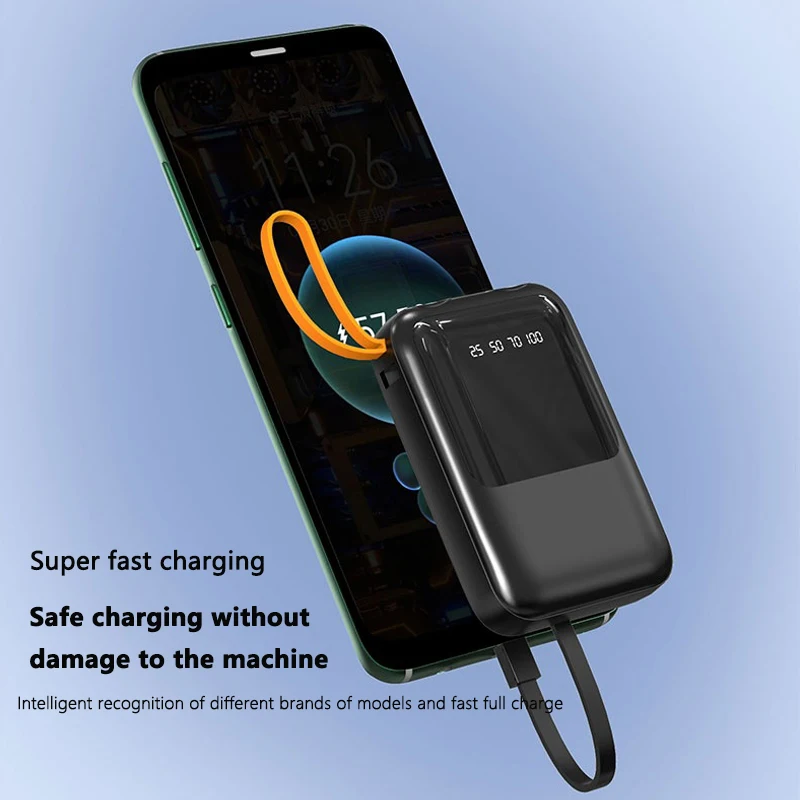 18650 Power Bank Fast Charging Powerbank Portable Battery Charger PowerBank For iPhone Xiaomi 4IN1 Mini Battery Storage Boxes