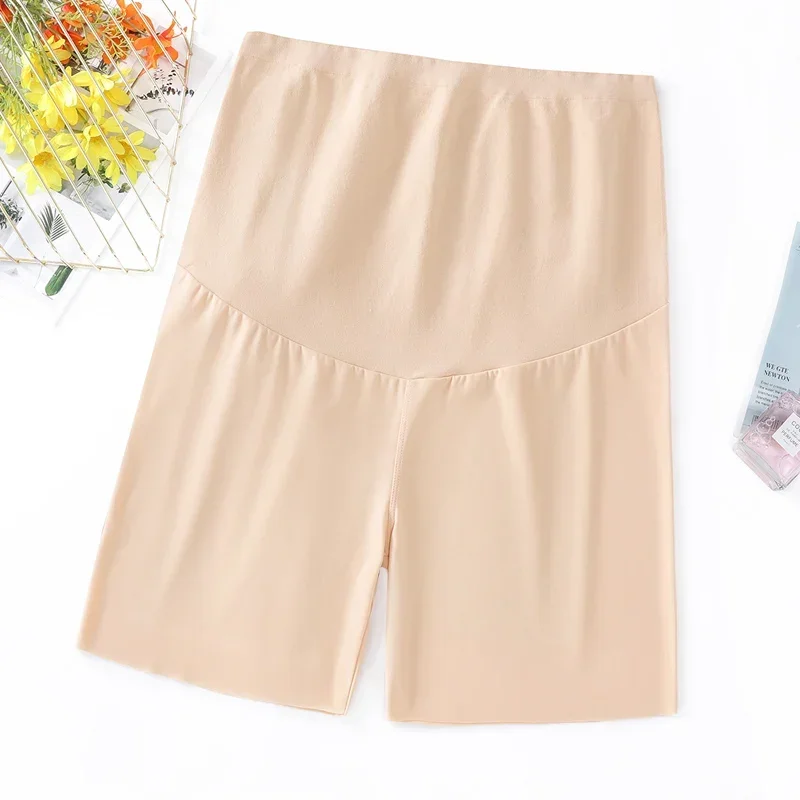 Summer Maternity Half Legging Seamless Breathable Belly Tights for Pregnant Women Plus Size Waist Support Pregnancy Underwear