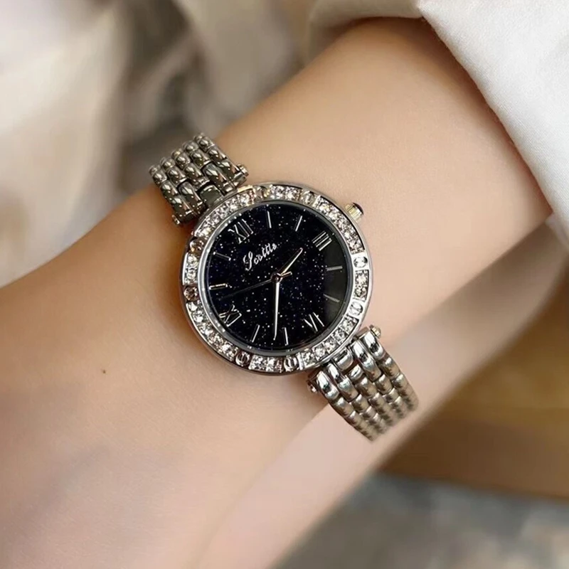 New elegant women's watch genuine light luxury niche diamond-encrusted automatic waterproof fashion temperament quartz watch 4