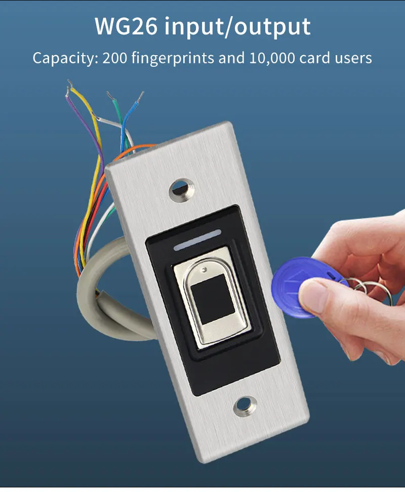 Smart Door Lock Keyboard Fingerprint RFID Access Controller Waterproof Metal Key
