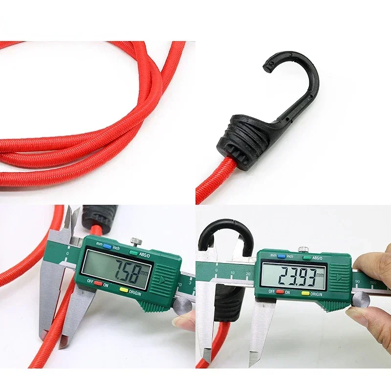 Motorcycle Luggage Rope Trunk Bicycle Hook Rope Elastic Luggage Rope Cargo Fixing Belt Elastic Reinforcement Binding Belt Luggage Net