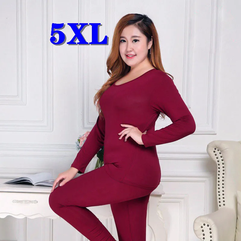 Plus Size Long Johns Thermal Underwear Women Clothes Oversize