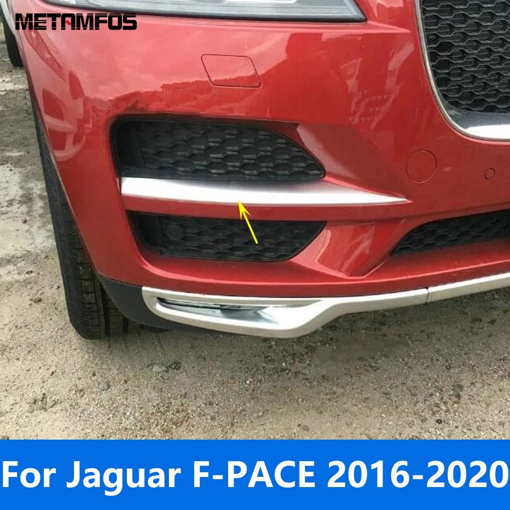 

Автомобильные аксессуары для Jaguar F-PACE 2016 2017 2018 2019 2020, матовая передняя противотуманная лампа, ВЕКО для бровей, противотуманная полоса, молдинговая отделка