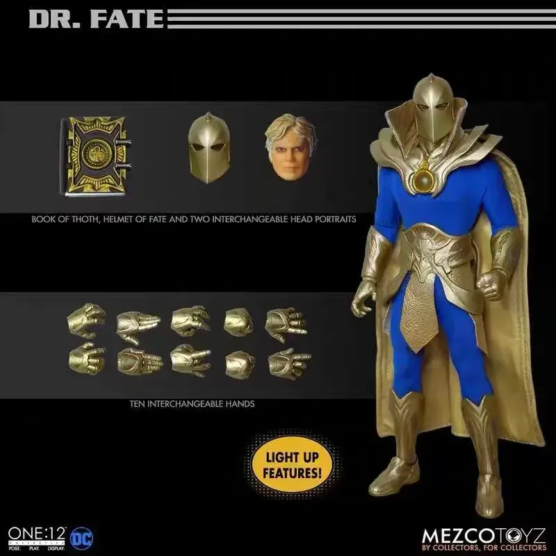 

Оригинальный бренд MEZCO ONE:12 коллективные комиксы: Dr. Fate 1/12 В наличии аниме коллекционные модели игрушек