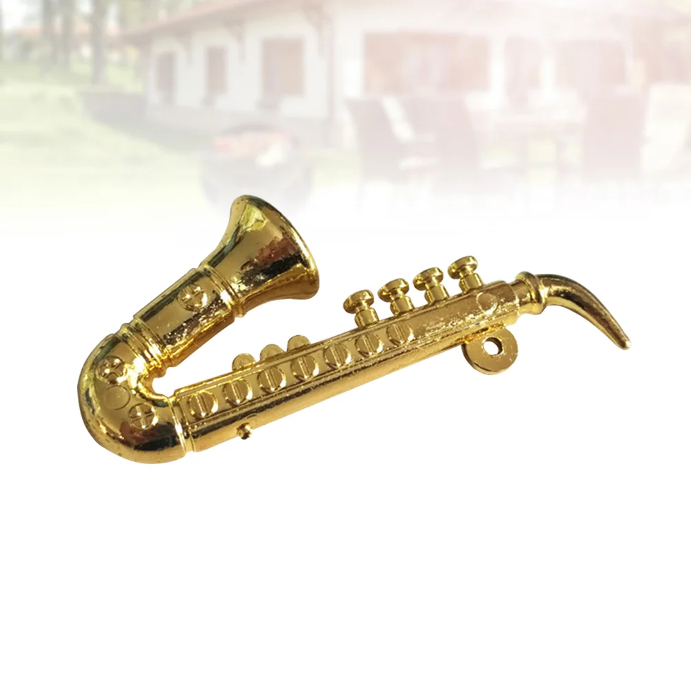 

Mini Saxophone Mini Instrument Toy Miniature Sax Model Dollhouse Trumpet Saxophone Dollhouse Miniature Musical