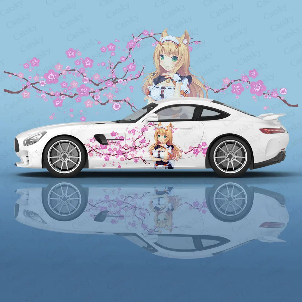 

Кленовая (Neko Para) Аниме Автомобильная наклейка защитная пленка виниловая боковая графическая оболочка аксессуары гоночная фотография