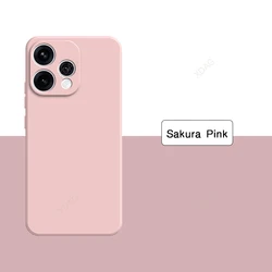 Liquid Silicone Soft Bumper Phone Case with Internal Flocking and Enhanced Protection for OPPO Reno15 (Sakura Pink)