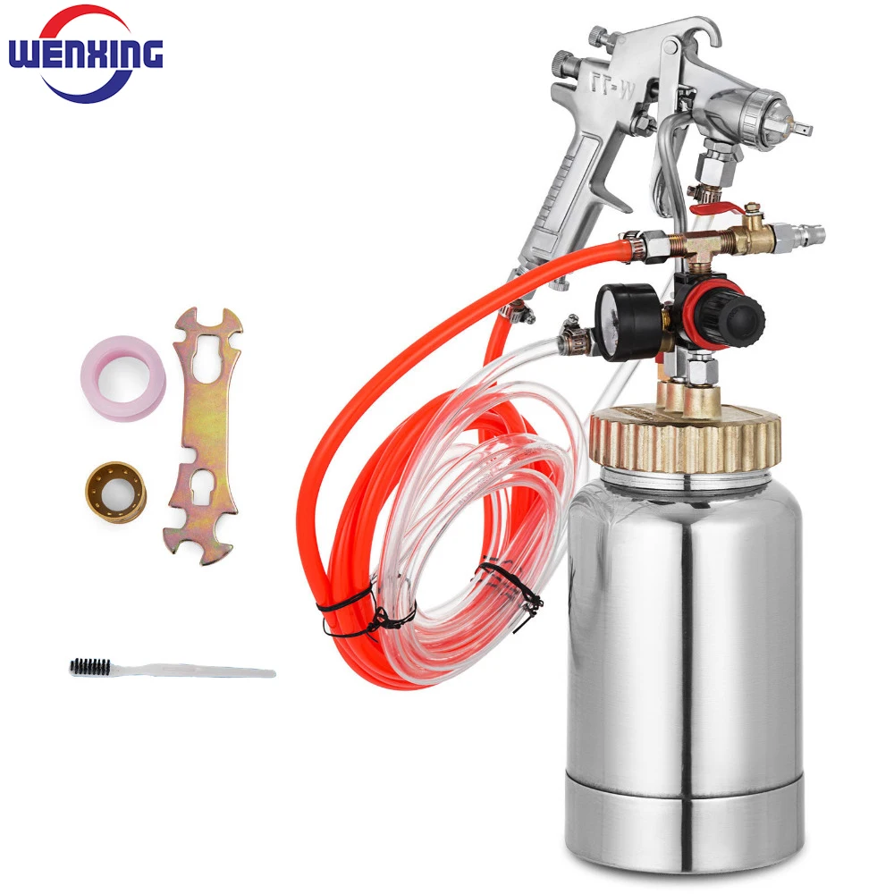 10l paint spray gun colorful paint spray gun latex paint sprayer water clad sand imitation stone paint pressure bucket 2 liters 0.5 Gallon Colorful Paint Water-in-water Spray Gun Marble Paint Latex paint stone paint Pressure tank ejection gun