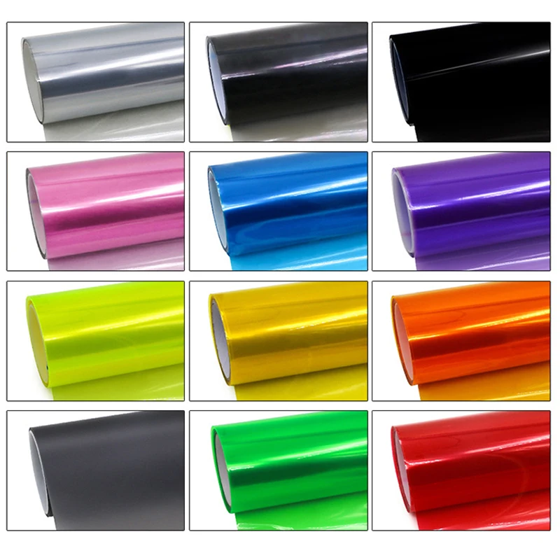 Car Stickers Multi-color Car Headlight Taillight Vinyl Sticker Decal Universal Tint Film Taillight Vinyl Fog Light Wrap 30x60cm