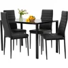 Dining Table Set Glass Dining Room Table Set for Small Spaces Kitchen Table and Chairs for Home Furniture 1