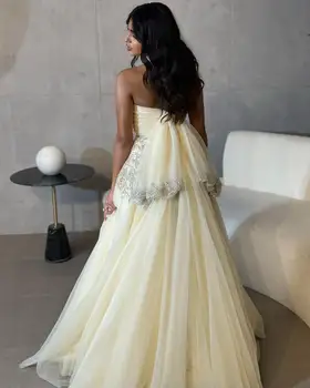 Saudi Arabic Halter Beige Dubai Evening Dress for Women Wedding Luxury Crystal Dubai Long Prom Party Dresses 444 2