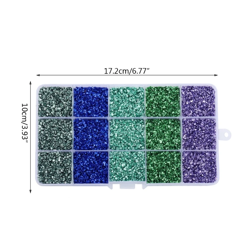 Y4QE 1 Box Irregular Broken Glass 3D Stone DIY Art Decoration Manicure Tools