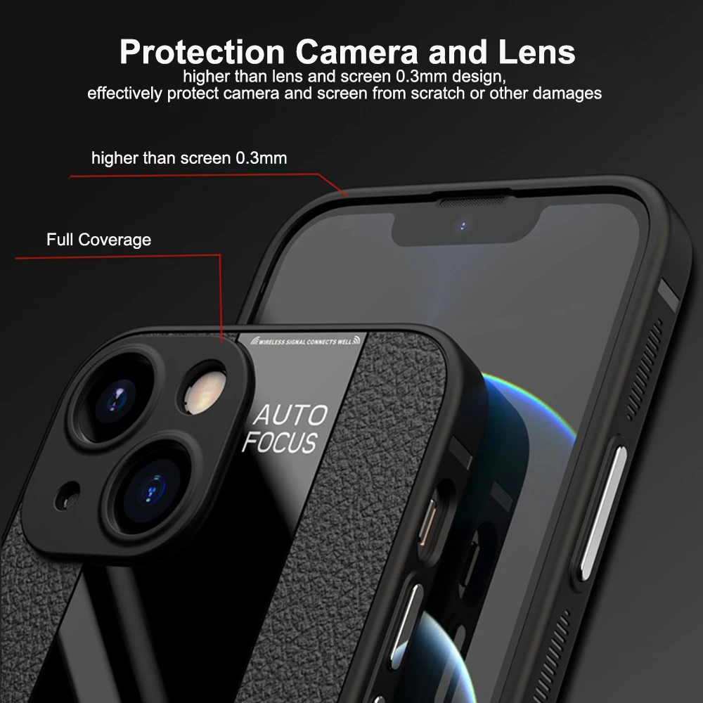 Classic Shockproof luxury Phone Cover For iPhone 13 Mini Frosted Texture Slim Matte Protective Case for iPhone 13 Pro Max Coque