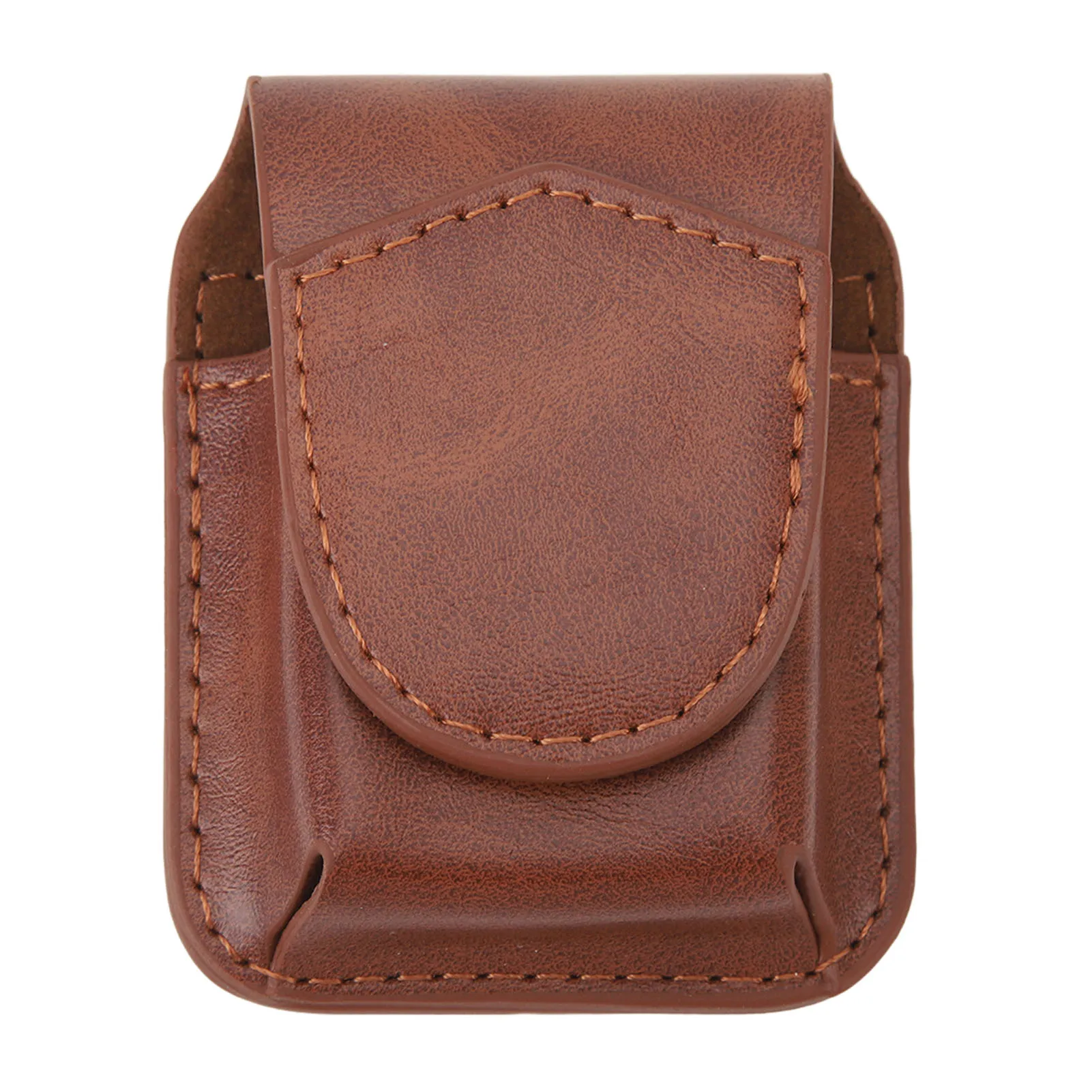 Outdoor Lighter Pouch with Pocket, Belt Loop, and Magnetic Buckle - PU Holder with Anti-Scratch Soft Lining
