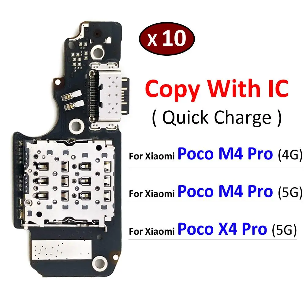 

10 шт./лот, новинка для Xiaomi Mi Poco M4 X4 Pro 4G 5G USB Micro Зарядное устройство Док-станция коннектор микрофон плата гибкий кабель