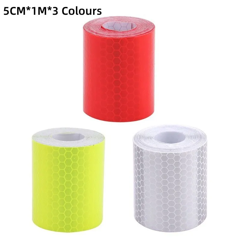 Reflective Stickers 1PC 100cm 5cm Warning Light Reflector Protective Sticker Warning Tape Reflective Film Car Safety Mark