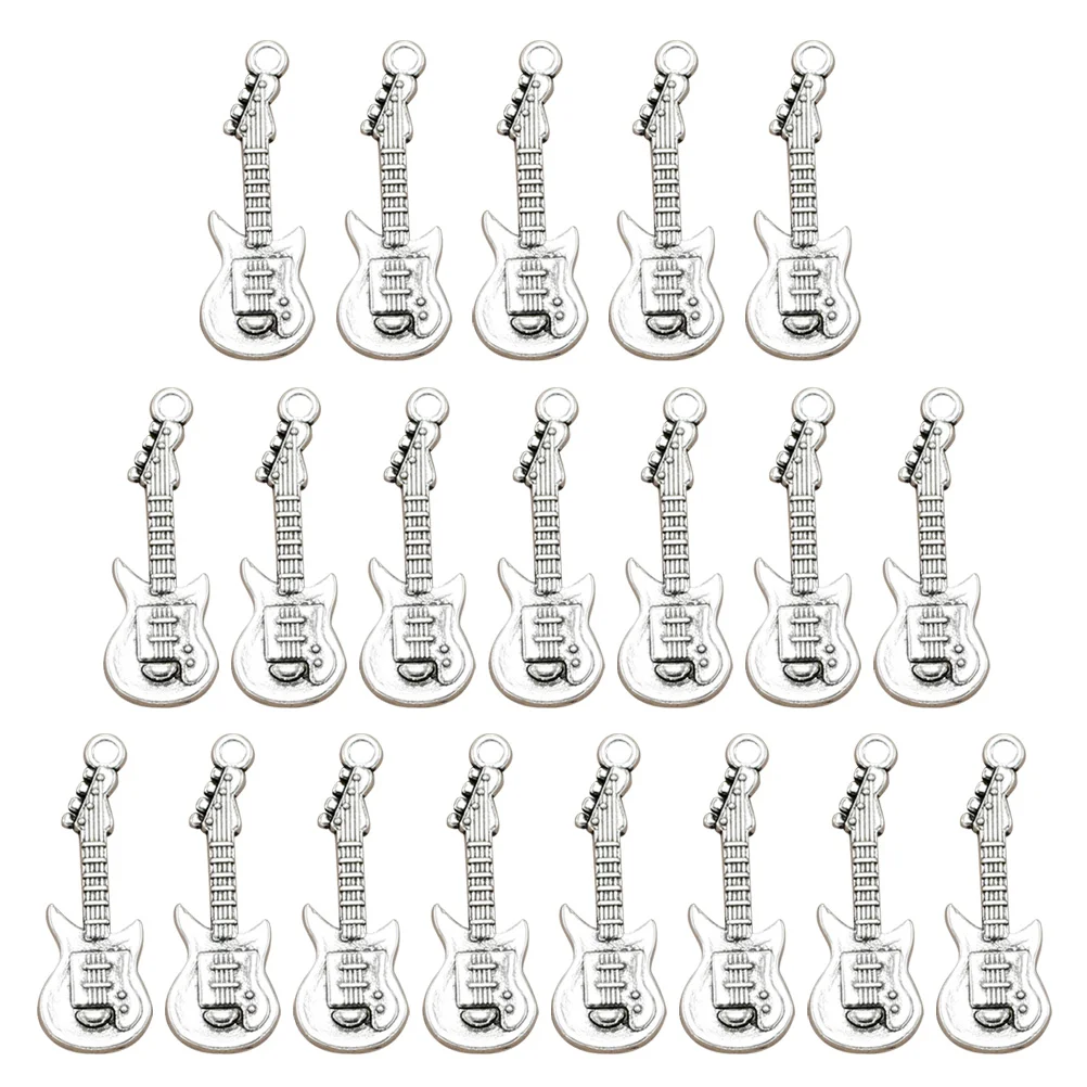 

20 PCS Charm Pendant Guitar Necklace DIY Necklaces Jewelry Making Pendants Earrings