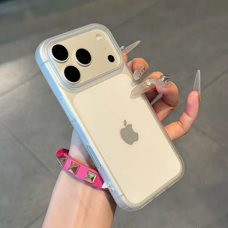 Matte Clear Case with Full Camera Protection and Soft TPU Back Cover