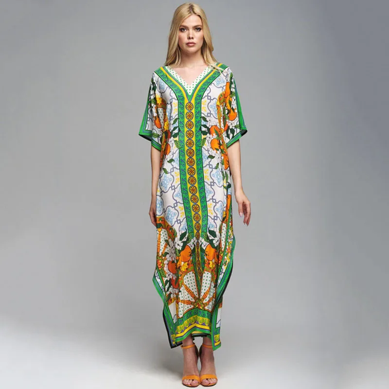 New Geometic Print Women Beach Tunics Bikini Cover Up Summer Beach Dress Tunic Plus Size BeachWear Cover-ups