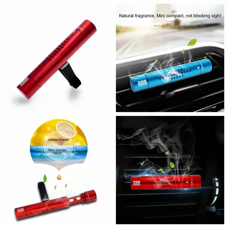 Solid Perfume Car Air Freshener Decoration Fragrances Balm Deodorant Home Aromatherapy Propeller Rotating Diffuser 1pc