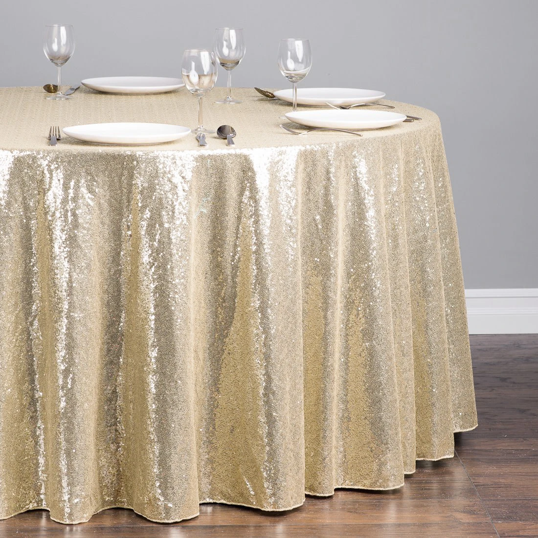 Sequin Tablecloth Glitter Round Table Cloth Rose Gold Silver Tablecloth for Wedding Party Birthday Home Banquet Decoration