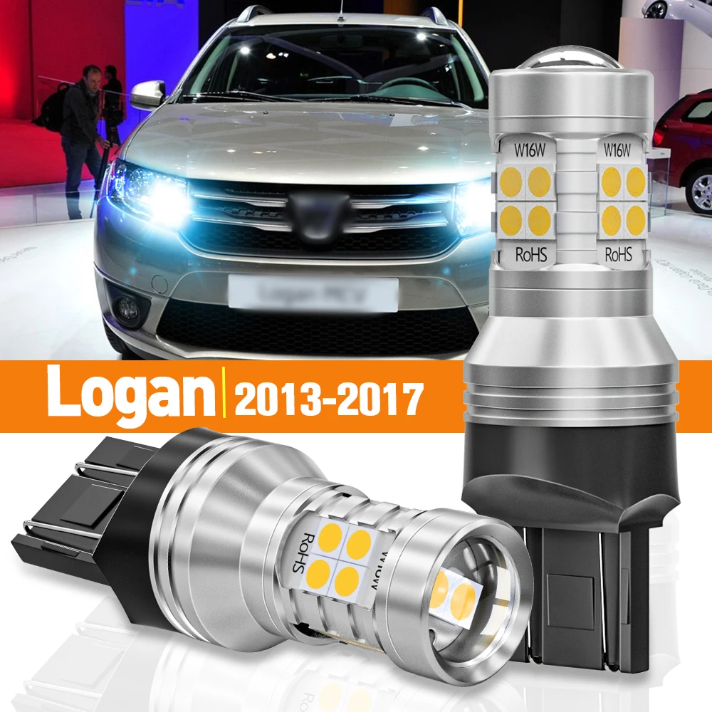 

2pcs LED Daytime Running Light DRL For Dacia Logan 2 2013 2014 2015 2016 2017 Accessories Canbus Lamp