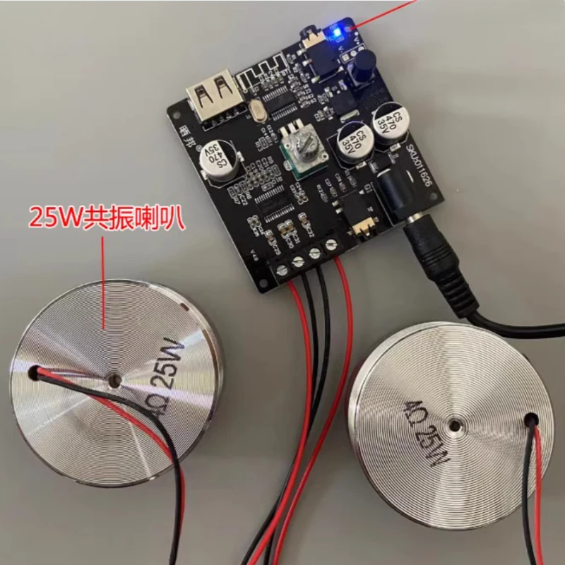 SOTAMIA 50MM Vibration Speaker Audio 4Ohm 25W Resonance Speaker 30W BTL3110 Bluetooth Power Amplifier Board Hifi Stereo Mini Amp