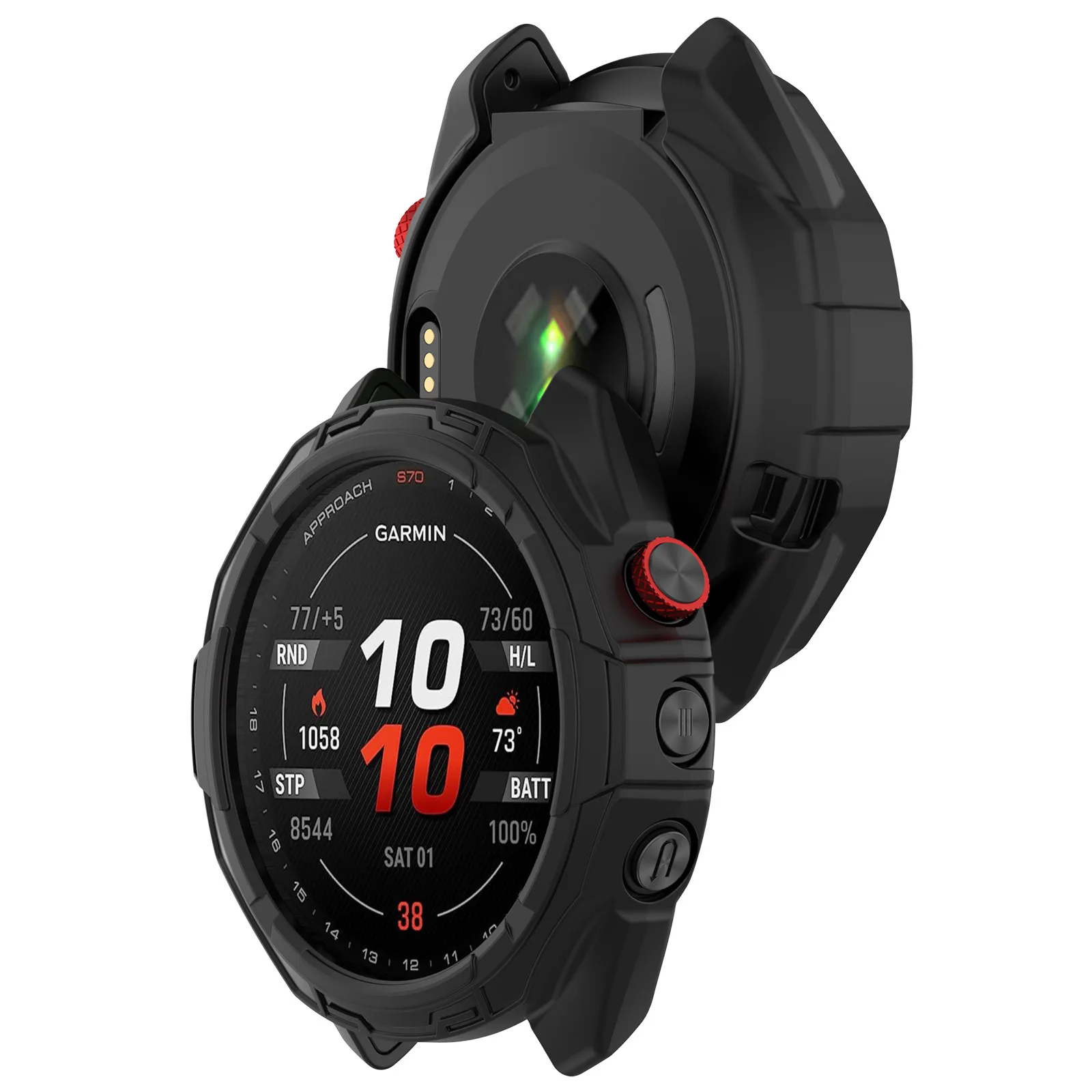Protector Cover Case Watch Screen Protector Case Watch Accessories Watch Case Watch Protective Case Watch Cover Watch Protective Cover Watch Accessory For Garmin Approach S70 47mm 42mm Smart Watch Protective Shell Frame For Garmin Approach S70 Bumper