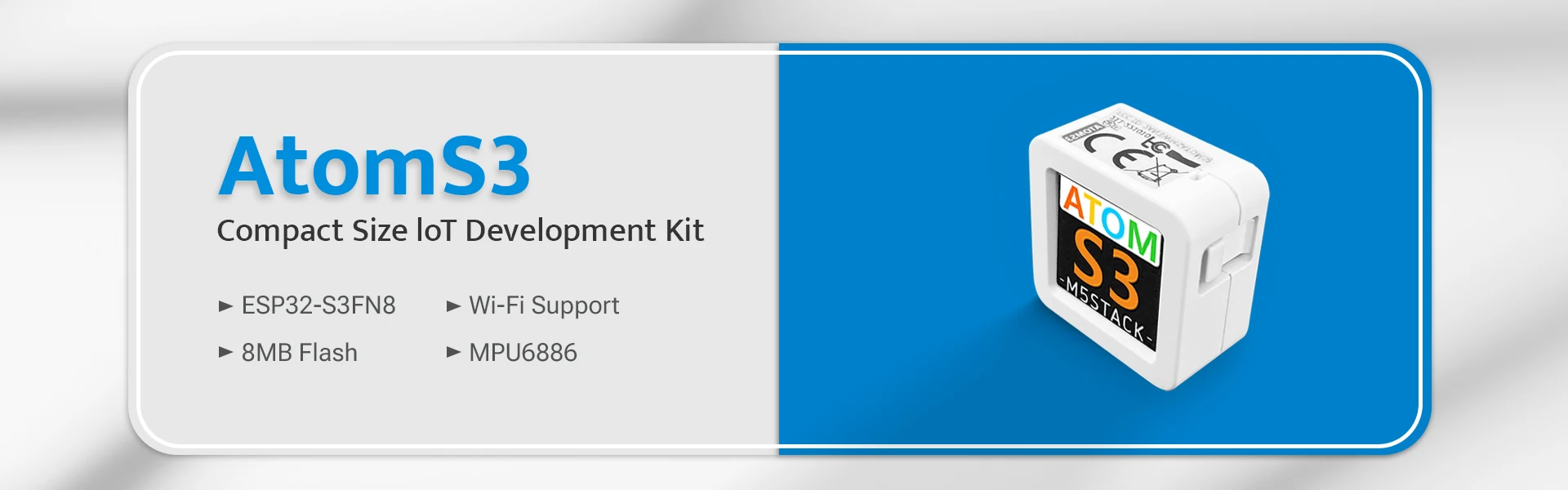 Official  AtomS3 ESP32-S3 High integration IoT programmable controller paired wi