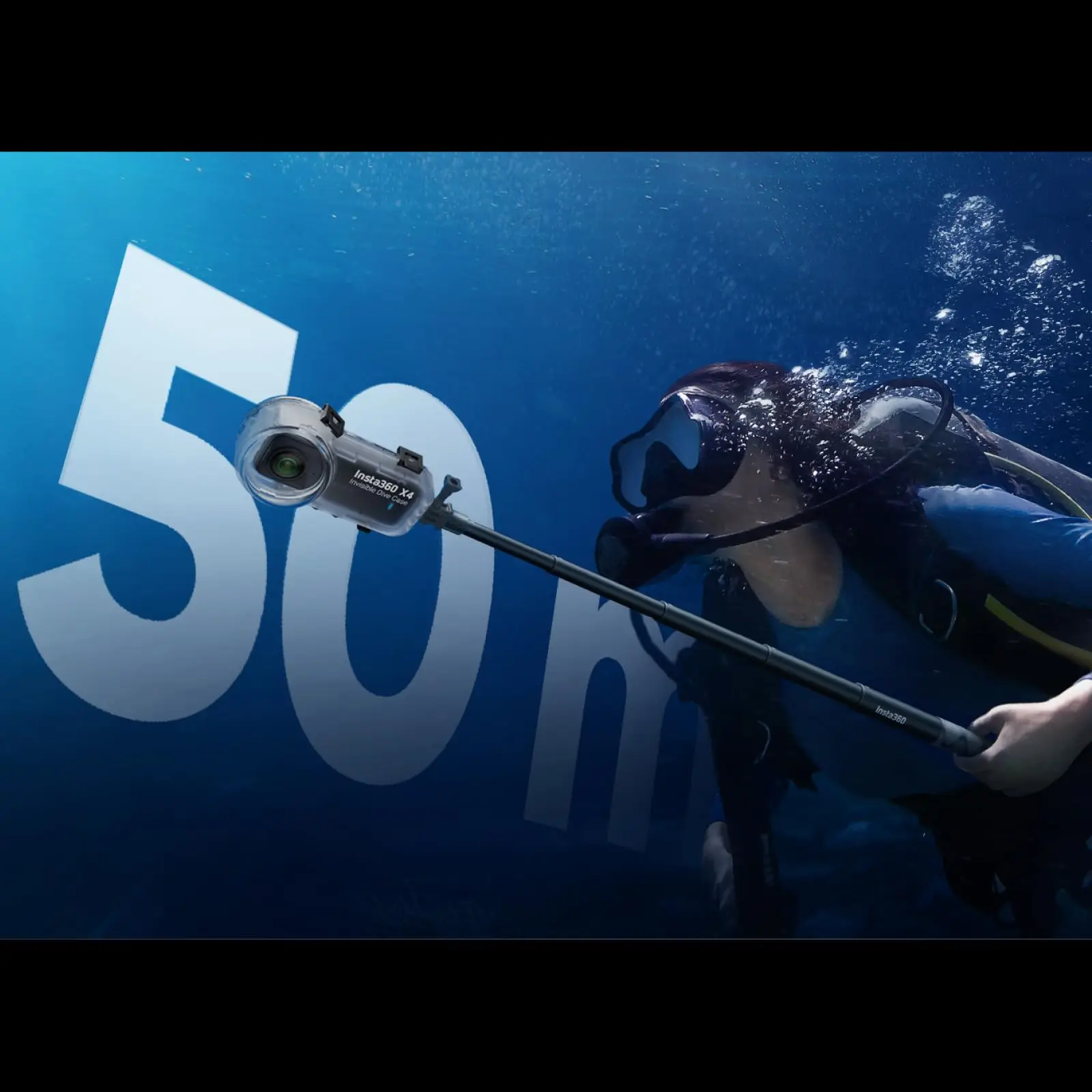 Insta360 X3 Boîtier De Plongée Invisible étanche Jusqu'à 50 M