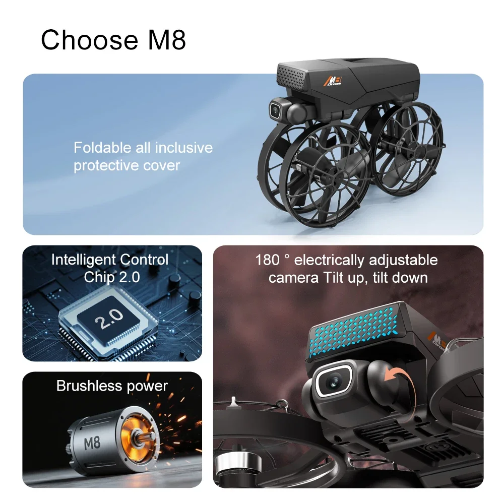 Aerial photography drone quadcopter 8K camera GPS FPV foldable follow me mode auto return 5G WiFi RC for adult