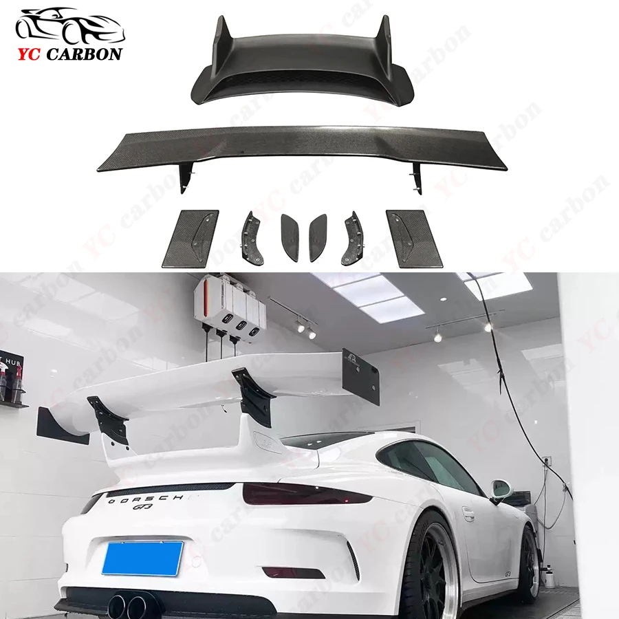 

Высококачественный спойлер из углеродного волокна для Porsche 911 991 стиль Апрель заднее крыло автомобильный гоночный автомобильный стайлинг хвост губа крыло Корпус Комплект