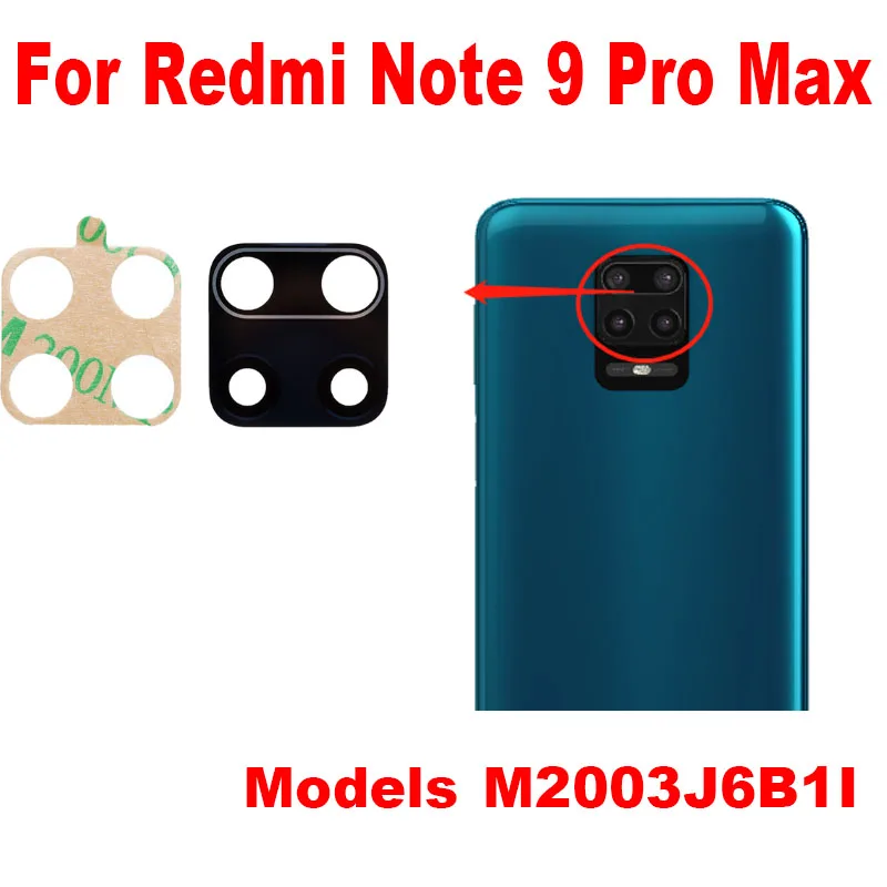 1PCS For Xiaomi Redmi Note Pro Max Back Camera Glass Rear Lens